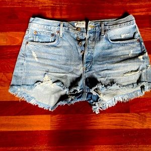 AGOLDE Parker cutoff denim shorts, size 29